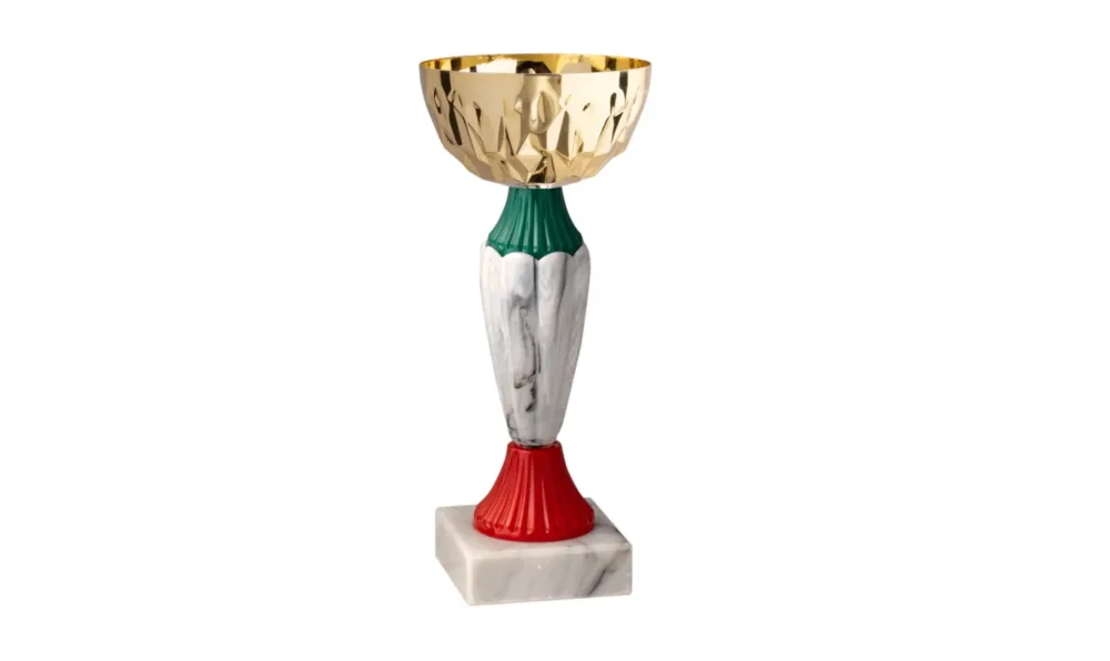 Coppa Premiazione Oro 17 cm – Tazza Metallo Base Marmo