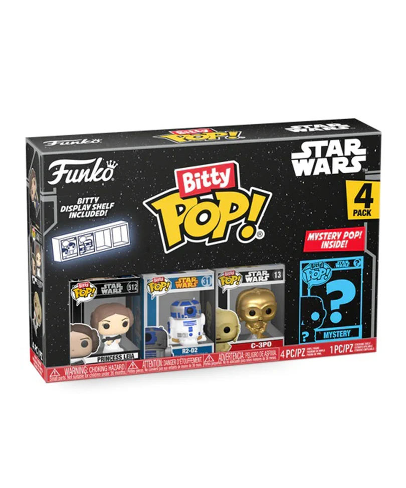 Princess Leia / C-3PO / R2-D2 / Mystery Bitty (4-Pack)