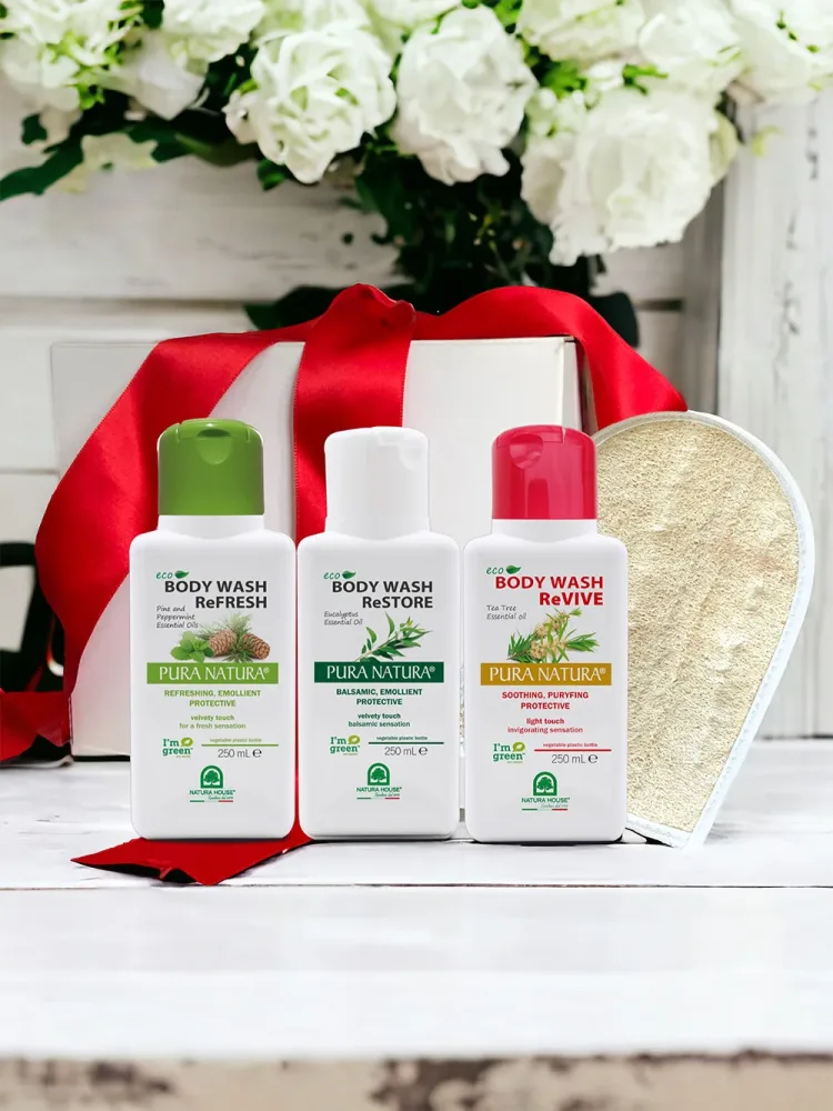 ECO DOCCIA KIT 1 + GUANTO DI LOOFA - Benefici per il Corpo e la Mente - immagine 2