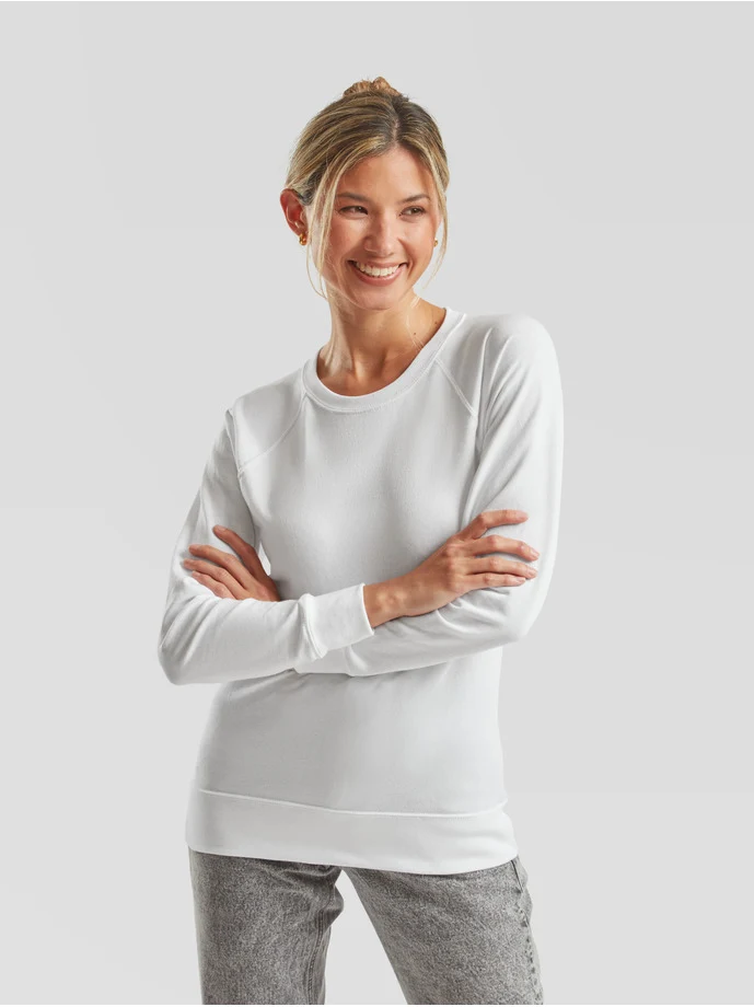 Felpa Ladies Lightweight Raglan Sweat Fruit of the Loom