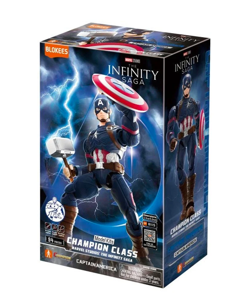 Marvel Infinity Saga Blokees Plastic Model Kit Champion Class Captain America