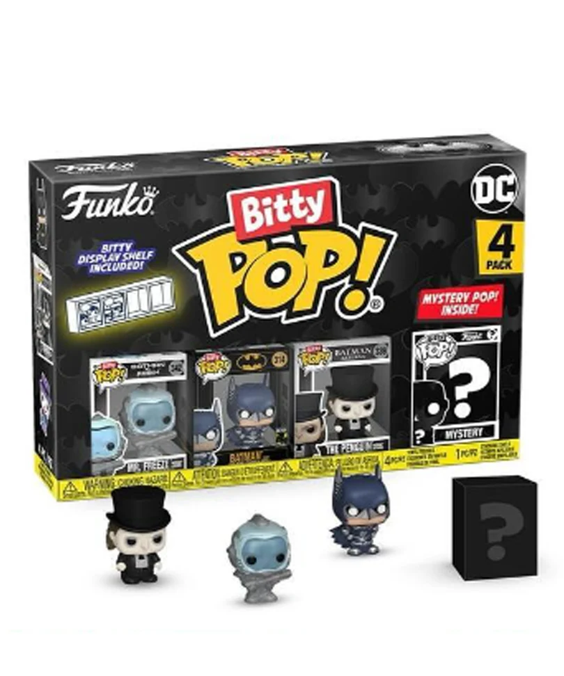 Mr. Freeze Batman & Robin / Batman 1997 / The Penguin Batman Returns / Mystery Bitty (4-Pack)