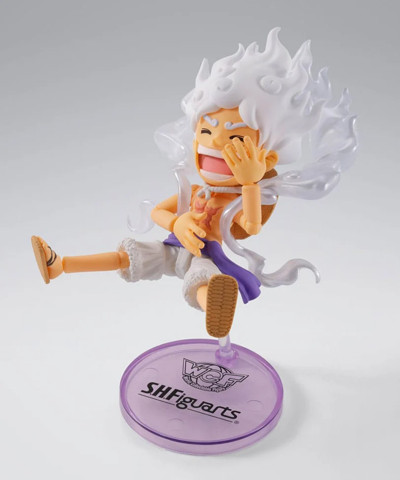 One Piece – Monkey D. Luffy Gear 5 - Action Figure World Collectable Figures x S.H.Figuarts 8 cm - immagine 3