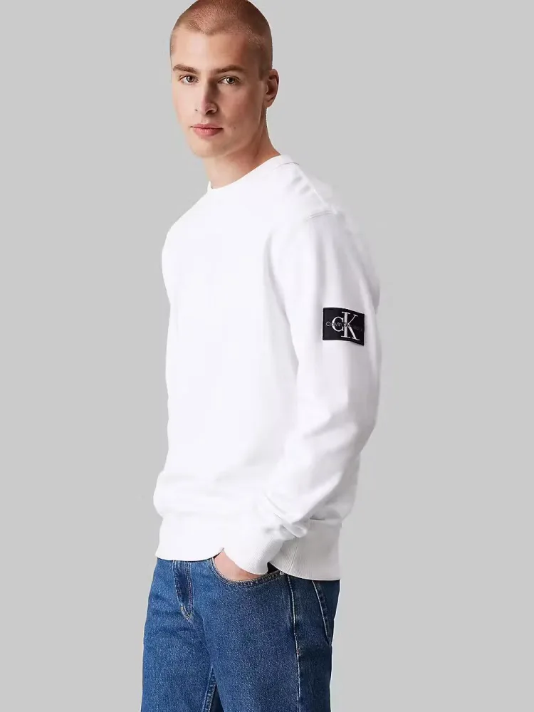 Calvin Klein Felpa Uomo Badge Crew Neck - immagine 2