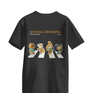 T-Shirt Uomo Animal Crossing Nera T-Shirt Uomo Animal Crossing Nera