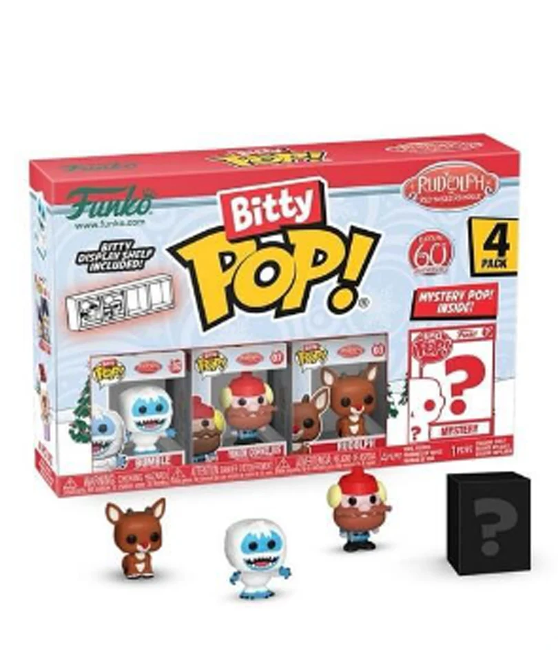 Bumble / Yukon Cornelius / Rudolph / Mystery Bitty (4-Pack)