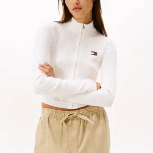 Tommy Hilfiger Felpa Donna Zip High Neck Cardigan Tommy Hilfiger Felpa Donna Zip High Neck Cardigan