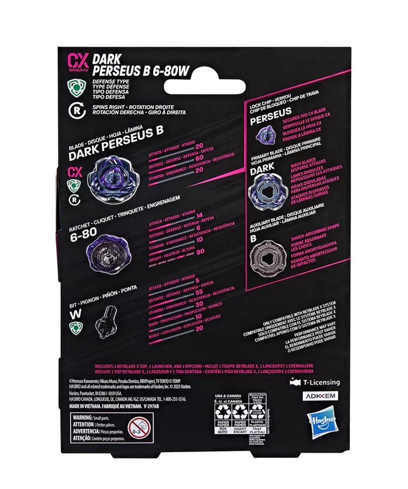 Beyblade X - Starter Pack: Dark Perseus B 6-80W CX - immagine 3