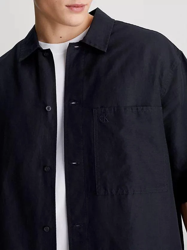 Calvin Klein Camicia Uomo Linen SS - immagine 3