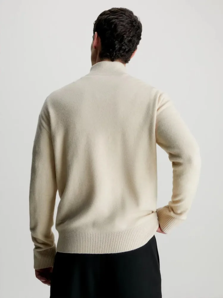 Calvin Klein Maglia Uomo Lycra Blend Button Quarter Zip - immagine 2