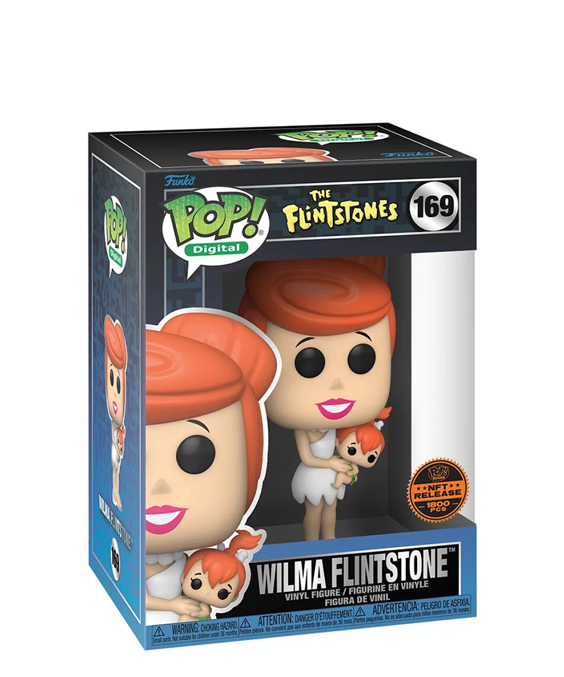 Wilma Flintstone holding Pebbles