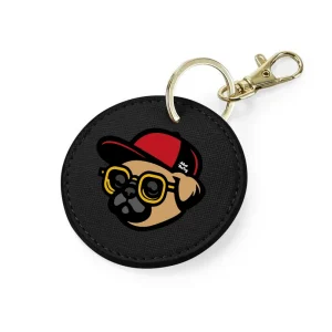 Portachiavi Elegante Circolare Personalizzabile Nero – Bag Base Portachiavi Elegante Circolare Personalizzabile Nero – Bag Base