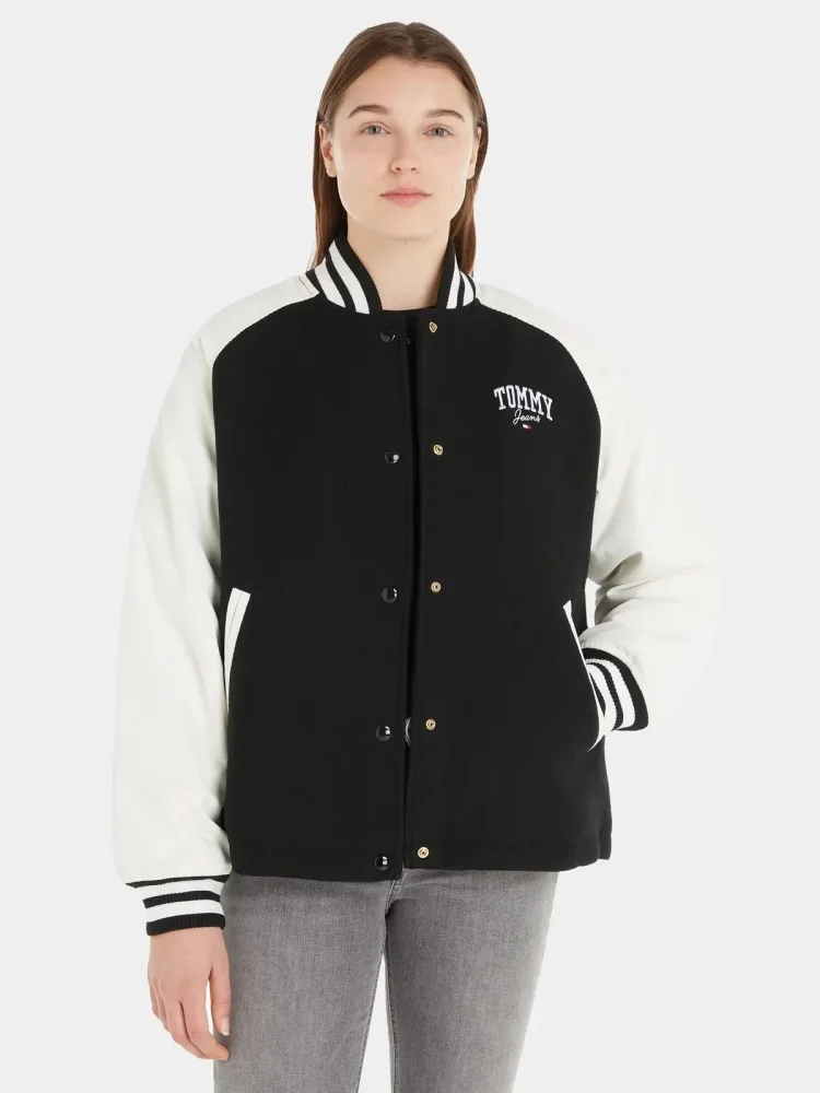 Tommy Hilfiger Giacca Donna Tjw Cord Wool Mix Letterman - immagine 2