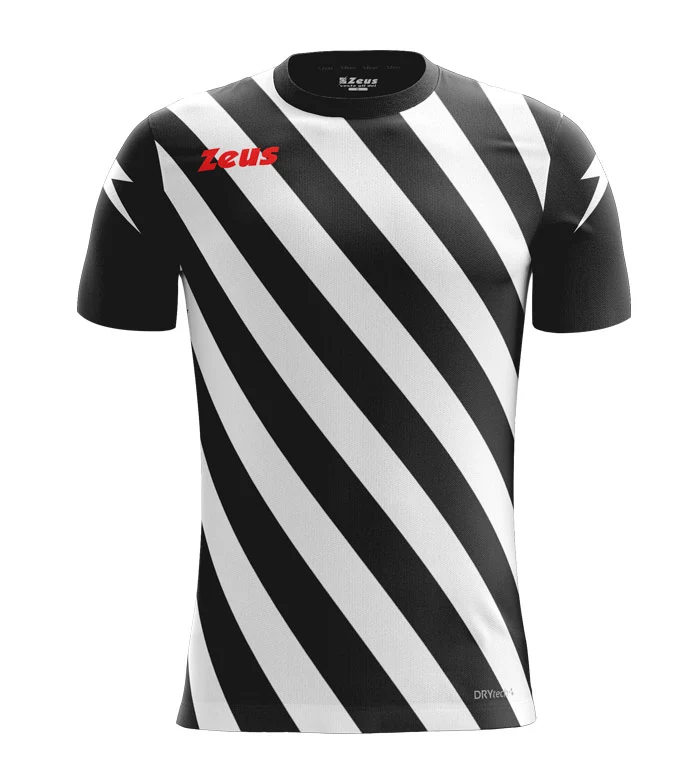 Shirt Zip Zeus – Maglia Sportiva Slim Fit a Righe Diagonali in Poliestere - immagine 3