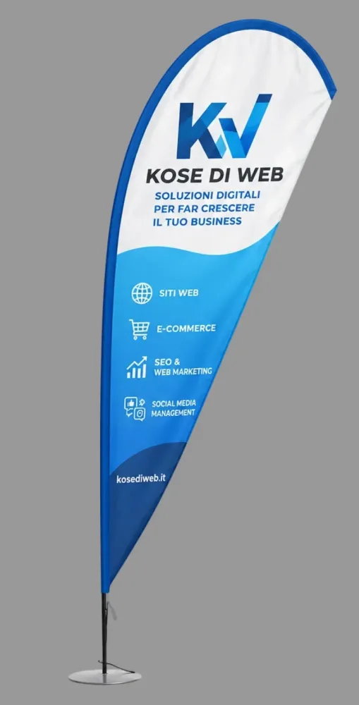 Drop Display | Bandiere a Goccia Personalizzabili | Telo Nautico Antivento 4 Formati