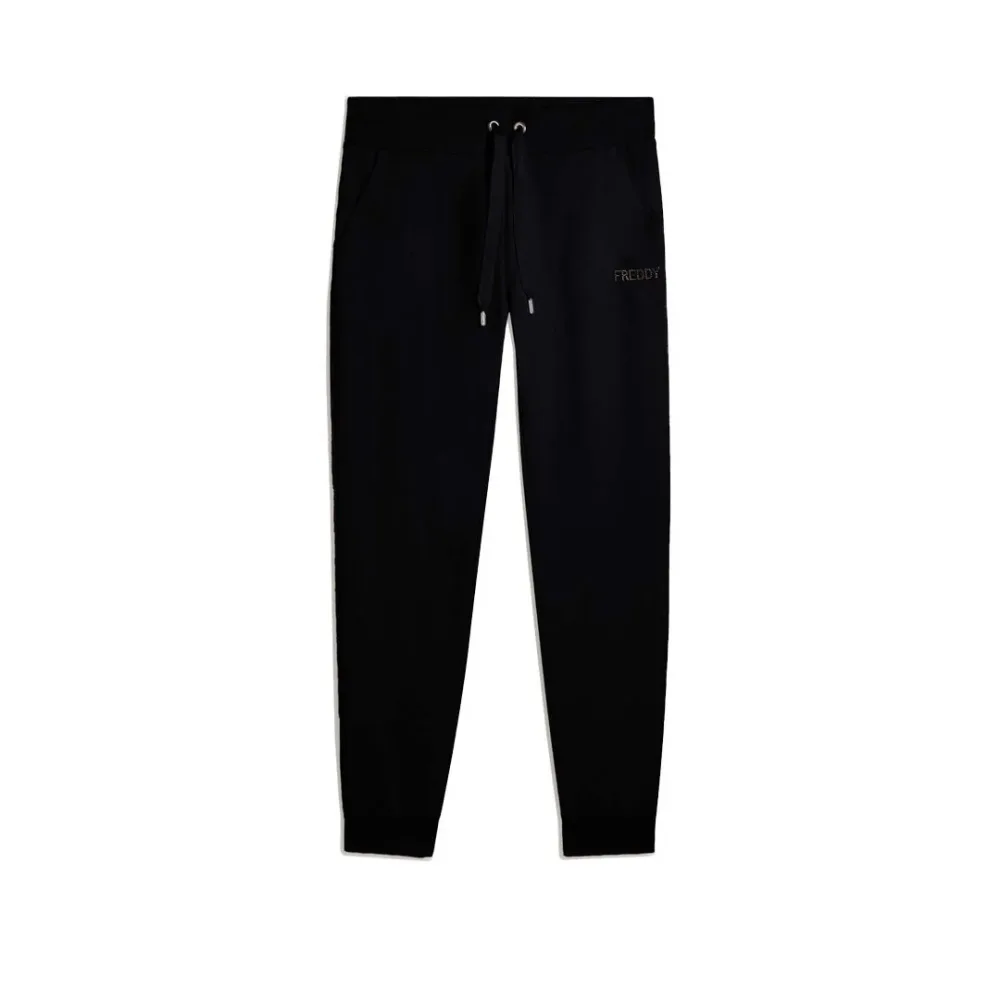 Pantaloni Con Strass Bicolore Donna