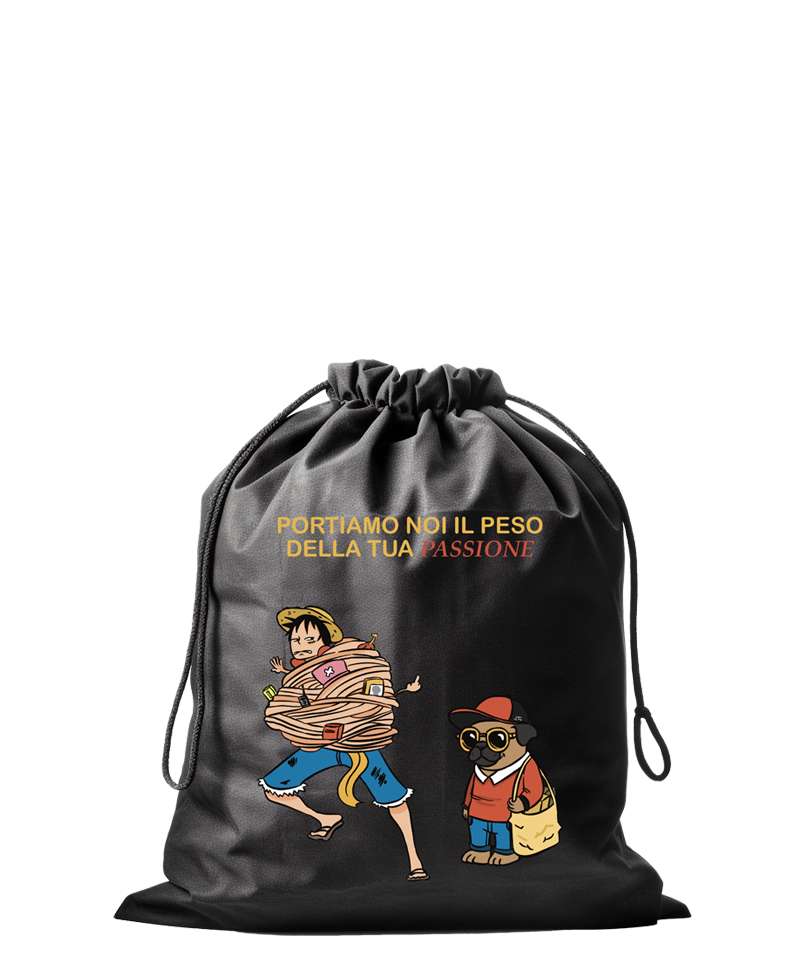 Zaino a Sacco Nero – Luffy & Joker Zaino a Sacco Nero – Luffy & Joker