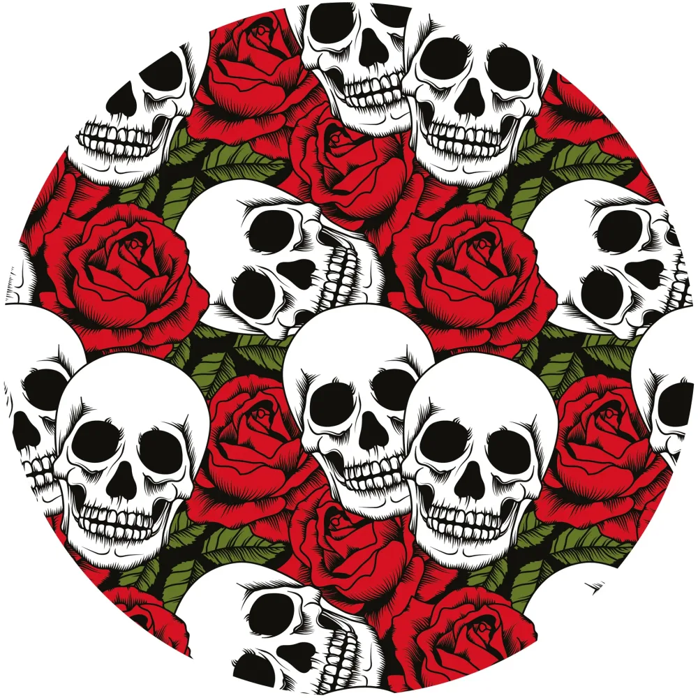 Slipmats 33 TB093 – Panno feltro giradischi Esotheric – Skulls&Roses