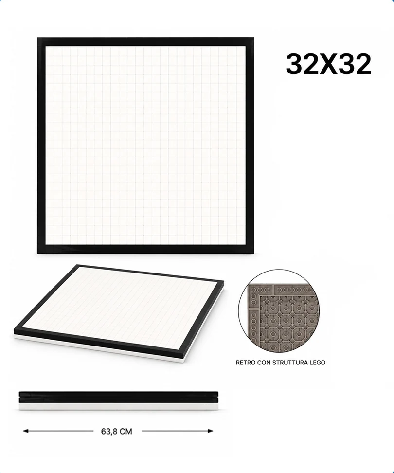 Brick Moments: Puzzle LEGO Personalizzato con Cornice 32x32 - Il tuo ricordo diventa un'opera d'arte - immagine 3