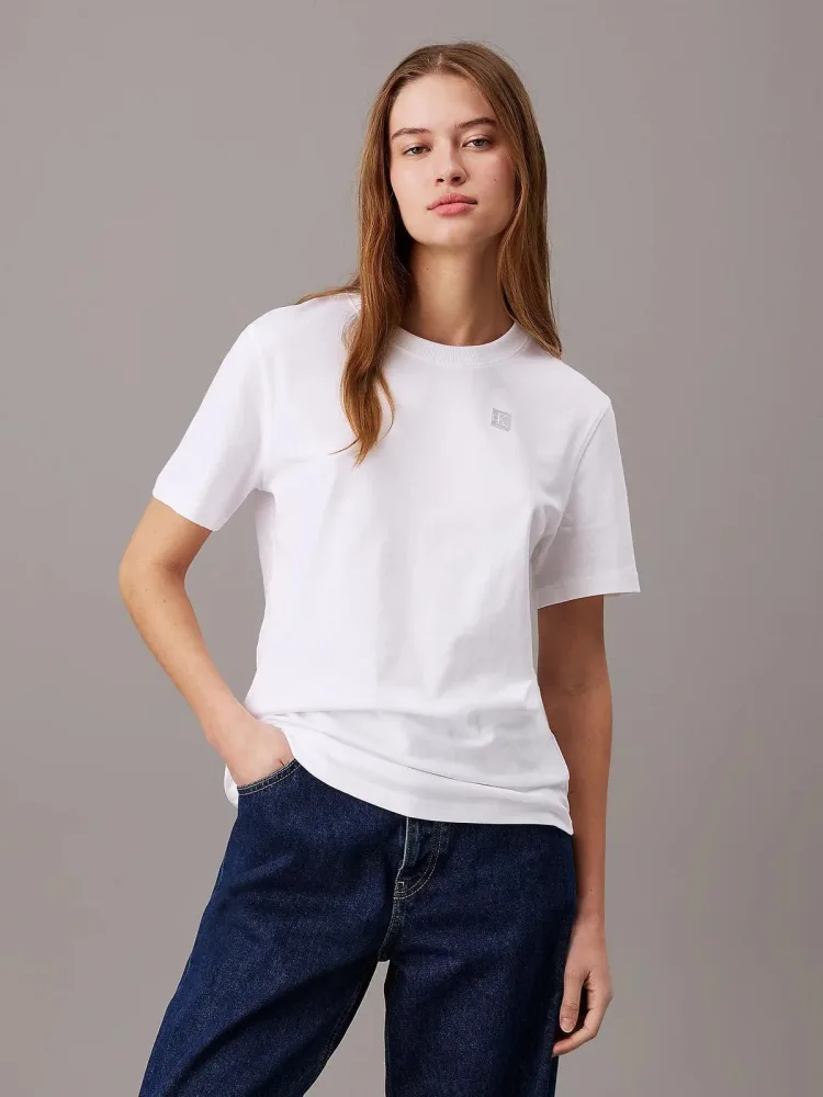 Calvin Klein T Shirt Donna Ck Embro Badge