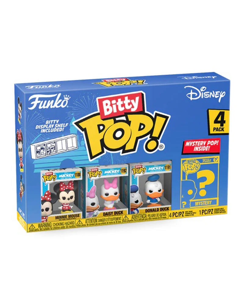 Minnie Mouse / Daisy Duck / Donald Duck / Mystery Bitty (4-Pack)