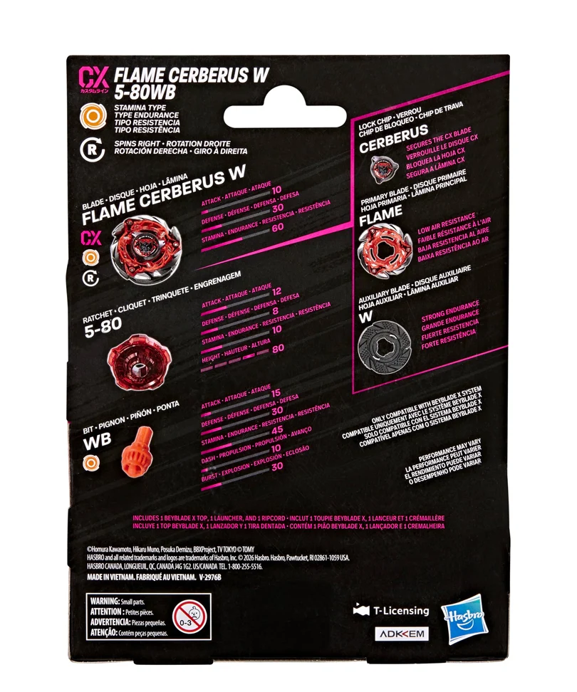 Beyblade X - Starter Pack: Flame Cerberus W 5-80WB - immagine 3