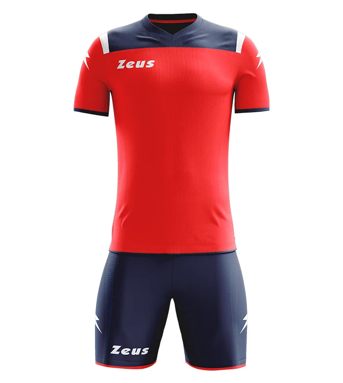 Zeus Kit Vesuvio | Completo Calcio Maglia e Pantaloncini in Poliestere