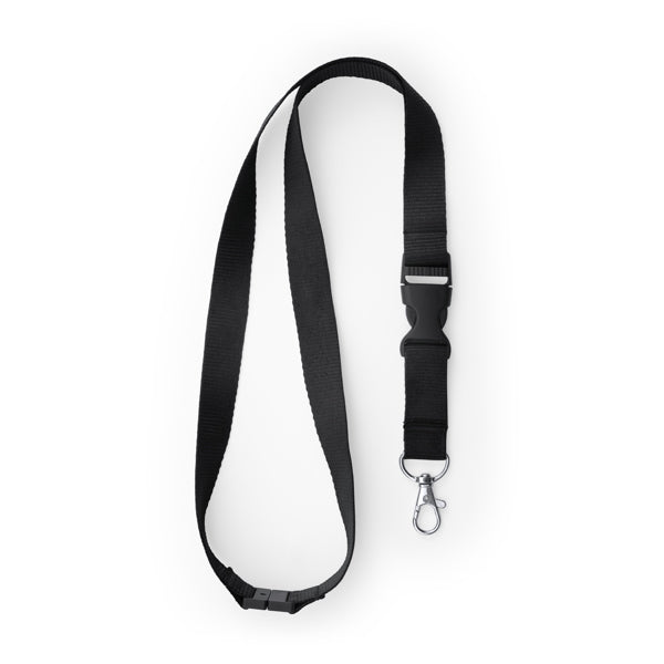 Lanyard in Poliestere con Moschettone, Fibbia Staccabile e Sgancio di Sicurezza | Stampa 1 Colore da 30 pz - immagine 2