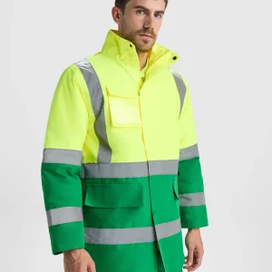 Parka Imbottito MERAK Alta Visibilità – Impermeabile con Fasce Riflettenti | Roly WRK