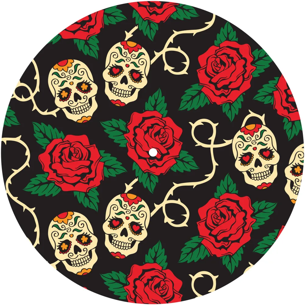 Slipmats 33 TB095 – Panno feltro giradischi – Skulls’n’Roses