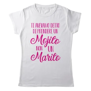 T-Shirt Donna ADDIO NUBILATO – Meglio un Mojito – teeADNC-010