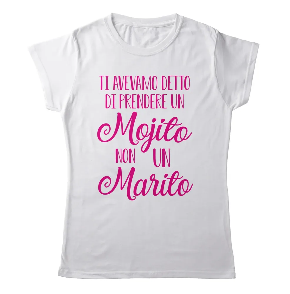 T-Shirt Donna ADDIO NUBILATO – Meglio un Mojito – teeADNC-010