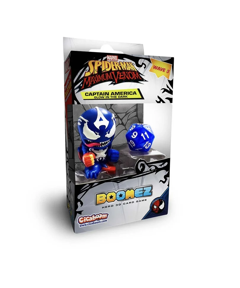 Marvel Spider-Man Maximum Venom - Boomez - Captain America (Glow in the Dark) Wave 3