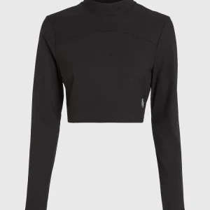 Calvin Klein T Shirt Donna ML Technical Knit Mock Calvin Klein T Shirt Donna ML Technical Knit Mock
