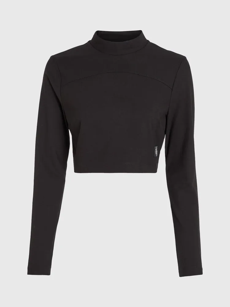 Calvin Klein T Shirt Donna ML Technical Knit Mock