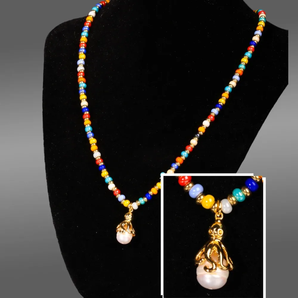 WONDERLAND Collana Col_13 Perla Octopus WONDERLAND Collana Col_13 Perla Octopus